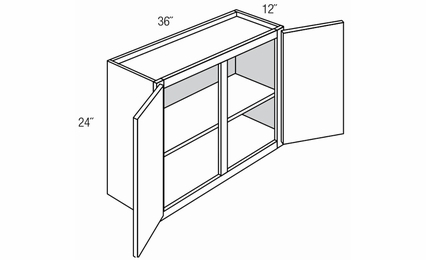 Dover Truffle W3624: Wall Bridge Cabinet: RTA Kitchen Cabinets