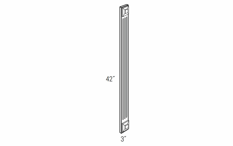 Dover Truffle WF342F: Wall And Base Fluted Filler: RTA Kitchen Cabinets