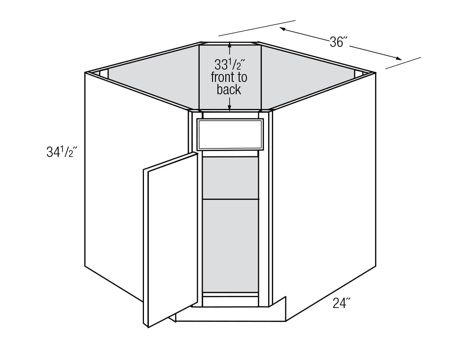 DSB36 Diagonal Sink Base Essex RTA Kitchen