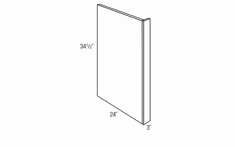 DWR3: Dishwasher End Panel: Dover Castle RTA Kitchen Cabinet