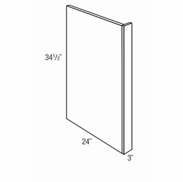 DWR3: Dishwasher End Panel: Trenton Slab RTA Kitchen Cabinet
