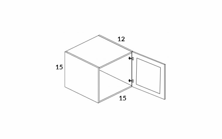 Elegant Dove 1515: Single Door Wall Cabinet: Assembled Kitchen Cabinets