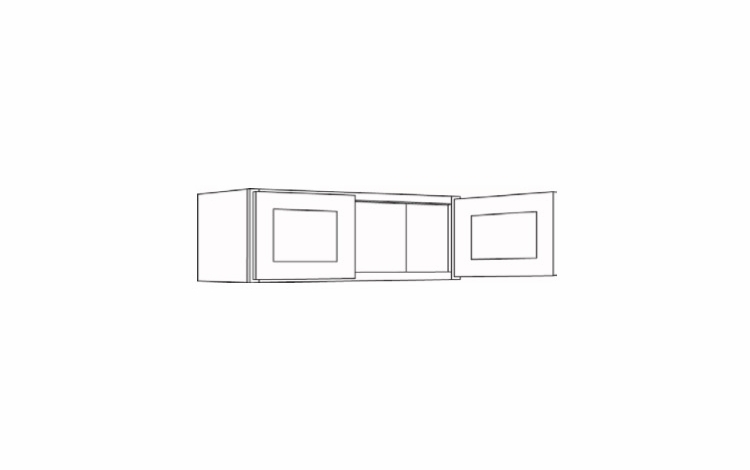 Elegant Dove 3012: Double Door Wall Cabinet: Assembled Kitchen Cabinets