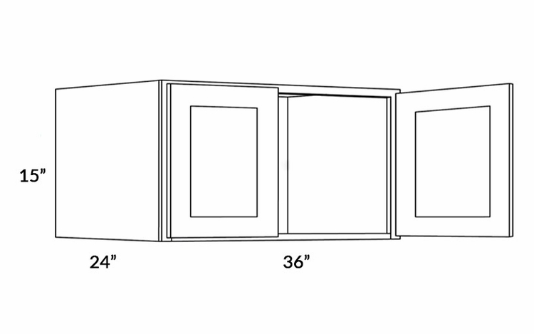 Elegant Dove 3615X24: 24" Deep Wall Cabinet: Assembled Kitchen Cabinets