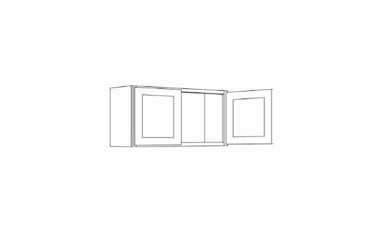 Elegant Dove 3618: Double Door Wall Cabinet: Assembled Kitchen Cabinets