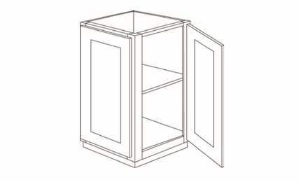 Elegant Dove BEC24: Base End Cabinet: Assembled Kitchen Cabinets