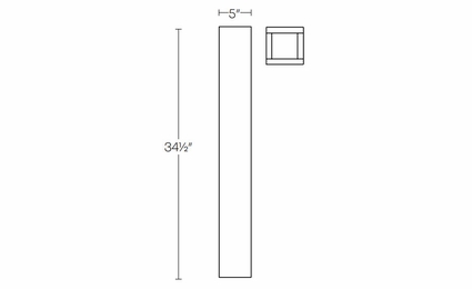 Elegant Dove POST5-C: 5" Column Post: Assembled Kitchen Cabinets