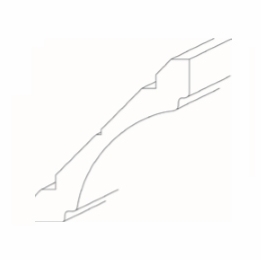 Elegant Dove RCRMC: Coved Royal Crown Molding: Assembled Kitchen Cabinets