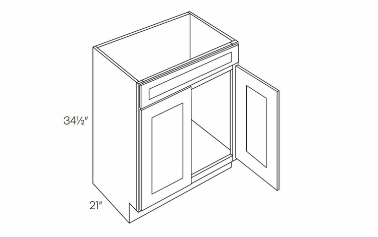 Elegant Dove V24: Vanity Base Cabinet: Assembled Kitchen Cabinets