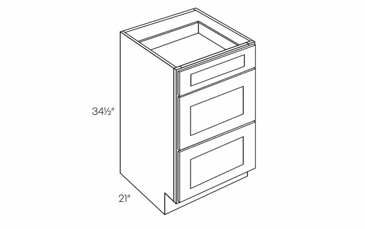 Elegant Dove VDB18: Vanity Drawer Base Cabinet: Assembled Kitchen Cabinets