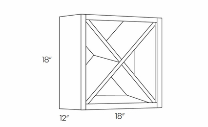Elegant Dove WCX1818: Wine Cubby Cabinet: Assembled Kitchen Cabinets