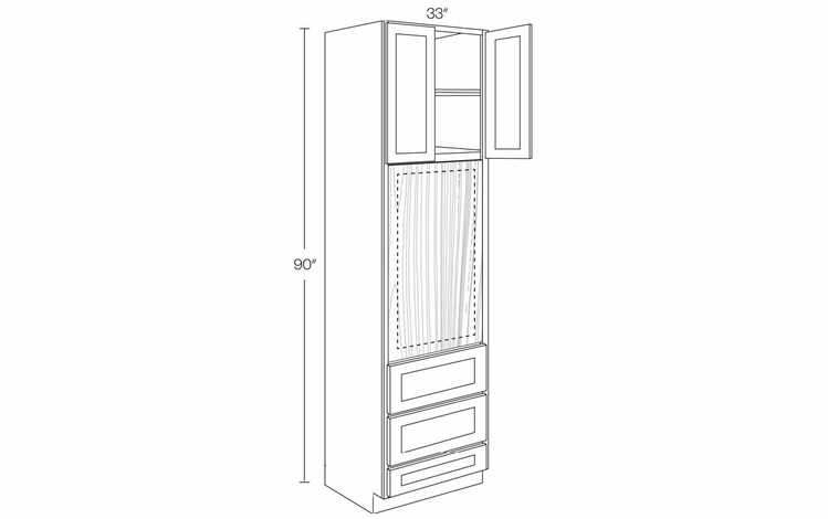 Elegant Ocean OV3390: Oven Cabinet: Assembled Kitchen Cabinets