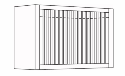 Elegant Ocean PR3018: Plate Rack Wall Cabinet: Assembled Kitchen Cabinets