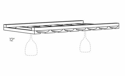 Elegant Ocean SGH30: Stemware Glass Holder: Assembled Kitchen Cabinets