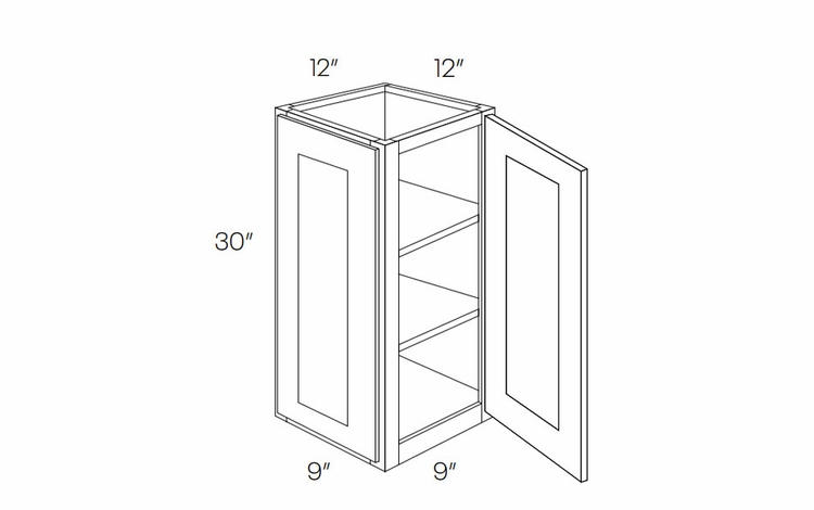 Elegant Ocean WECD1230: Double Door Wall End Cabinet: Assembled Kitchen Cabinets