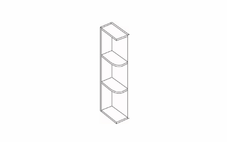 Elegant Ocean WS36: Knick-Knack Wall Cabinet: Assembled Kitchen Cabinets