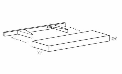 Elegant Stone F-SHELF-36: Floating Shelf: Assembled Kitchen Cabinets