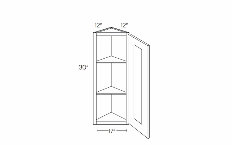 Elegant Stone WEC1230: Wall End Cabinet: Assembled Kitchen Cabinets