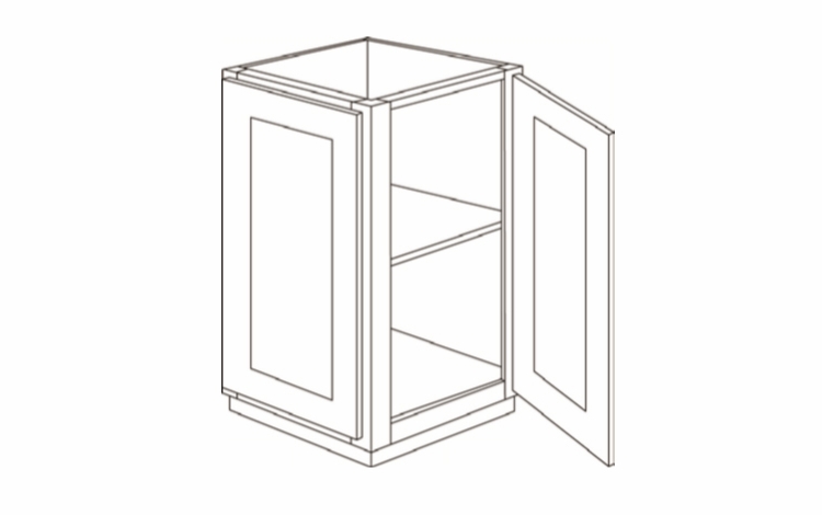 Elegant White BEC24: Base End Cabinet: Assembled Kitchen Cabinets