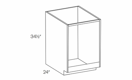 Elegant White OVB30: Base Oven Cabinet: Assembled Kitchen Cabinets