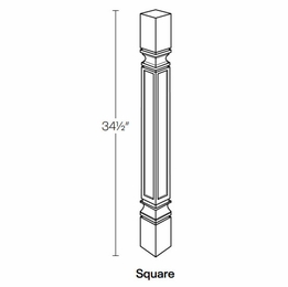 Elegant White POST-S: Square Post: Assembled Kitchen Cabinets