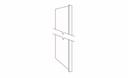 Elegant White REP390: Refrigerator End Panel: Assembled Kitchen Cabinets