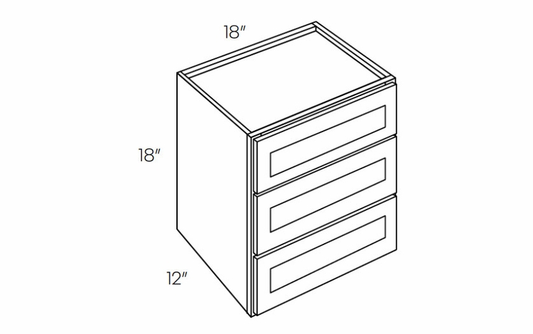 Elegant White WD1818: Straight Top Of Counter Cabinet: Assembled Kitchen Cabinets