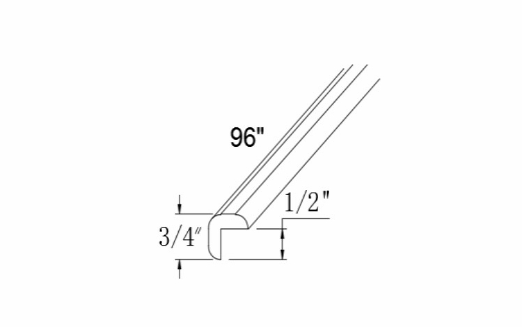 Element Ash OCM8: Outside Corner Molding: RTA Kitchen Cabinets