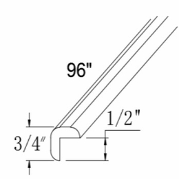 Element Ash OCM8: Outside Corner Molding: RTA Kitchen Cabinets