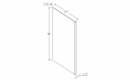 Element Ash REP2496 1 1/2: Refrigerator Panel: RTA Kitchen Cabinets
