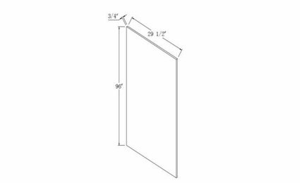 Element Ash REP3096 3/4: Refrigerator Panel: RTA Kitchen Cabinets