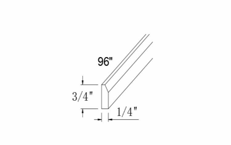 Element Ash SBM8: Single Bead Molding: RTA Kitchen Cabinets