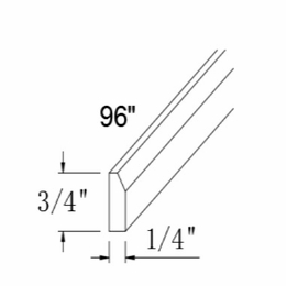Element Ash SBM8: Single Bead Molding: RTA Kitchen Cabinets