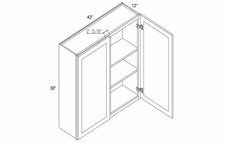 Element Ash W4230: 30" Height Wall Cabinet: RTA Kitchen Cabinets