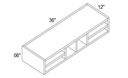 Element Ash WO366: Wall Organizer Cabinet: RTA Kitchen Cabinets
