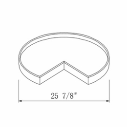 Element Glacier BLS33-TRAY: Lazy Susan Tray: RTA Kitchen Cabinets
