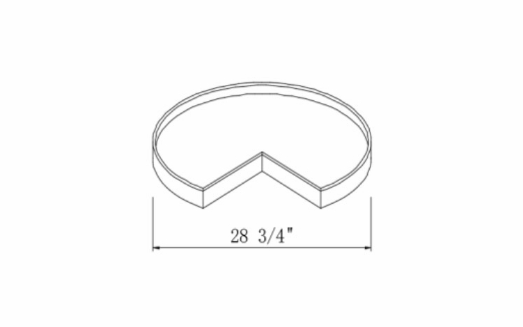 Element Glacier BLS36-TRAY: Lazy Susan Tray: RTA Kitchen Cabinets