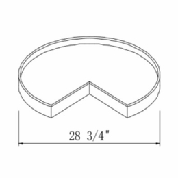 Element Glacier BLS36-TRAY: Lazy Susan Tray: RTA Kitchen Cabinets