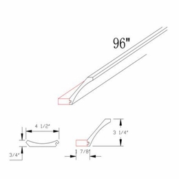 Element Glacier CM4 1/2-COVE: Cove Molding: RTA Kitchen Cabinets