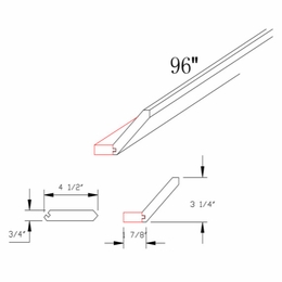 Element Glacier CM4 1/2-STRAIGHT: Straight Molding: RTA Kitchen Cabinets