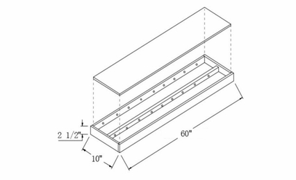 Element Glacier FLS60: Floating Shelf: RTA Kitchen Cabinets