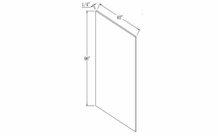 Element Glacier PN4896 1/4: Panel: RTA Kitchen Cabinets