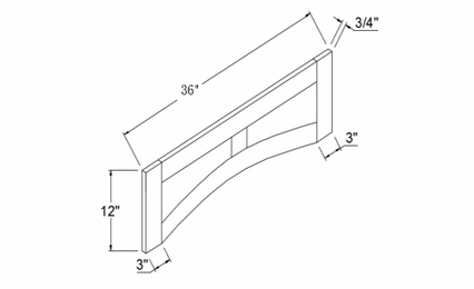 Element Glacier VARP36: Valance: RTA Kitchen Cabinets