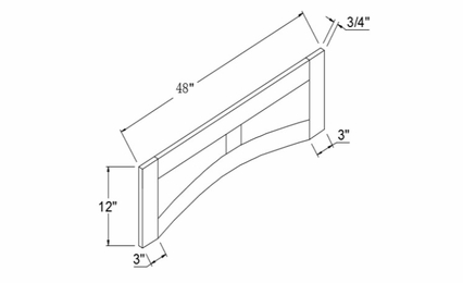 Element Glacier VARP48: Valance: RTA Kitchen Cabinets