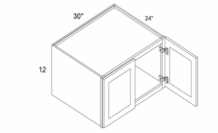 Element Glacier W301224: 24" Depth Refrigerator Wall Cabinet: RTA Kitchen Cabinets
