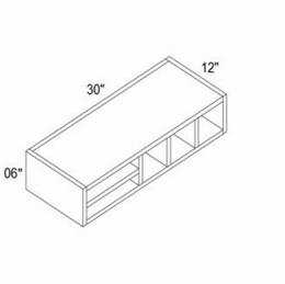 Element Glacier WO306: Wall Organizer Cabinet: RTA Kitchen Cabinets