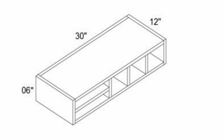 Element Glacier WO306: Wall Organizer Cabinet: RTA Kitchen Cabinets
