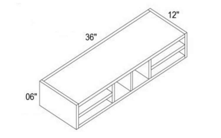 Element Glacier WO366: Wall Organizer Cabinet: RTA Kitchen Cabinets