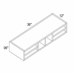 Element Glacier WO366: Wall Organizer Cabinet: RTA Kitchen Cabinets