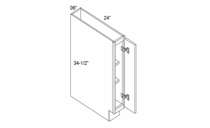 Element Ocean B06FHD: Base Cabinet With Full Height Door: RTA Kitchen Cabinets